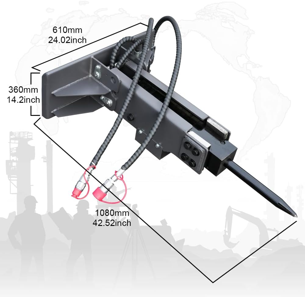 buy hydraulic breaker for mini skid steer,should I buy a hydraulic breaker for skid steer,hydraulic breaker for mini skid steer pros cons,best mini skid steer demolition attachments,HUAYEE HYS10 breaker worth buying,hydraulic breaker vs excavator for concrete unboxing and complete package contents