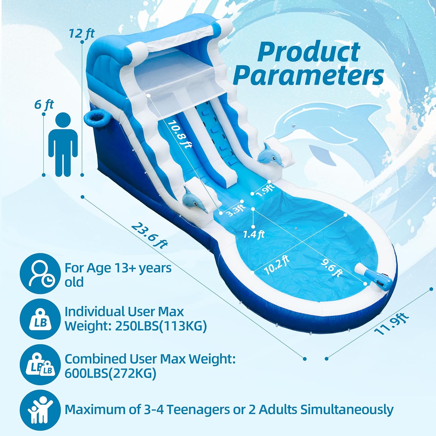 buy inflatable water slide commercial grade,best water bounce house for adults,HXDOGSP water slide pros cons,commercial grade water slide worth buying,inflatable pool slide for teenagers,24ft water slide vs bounce house unboxing and complete package contents