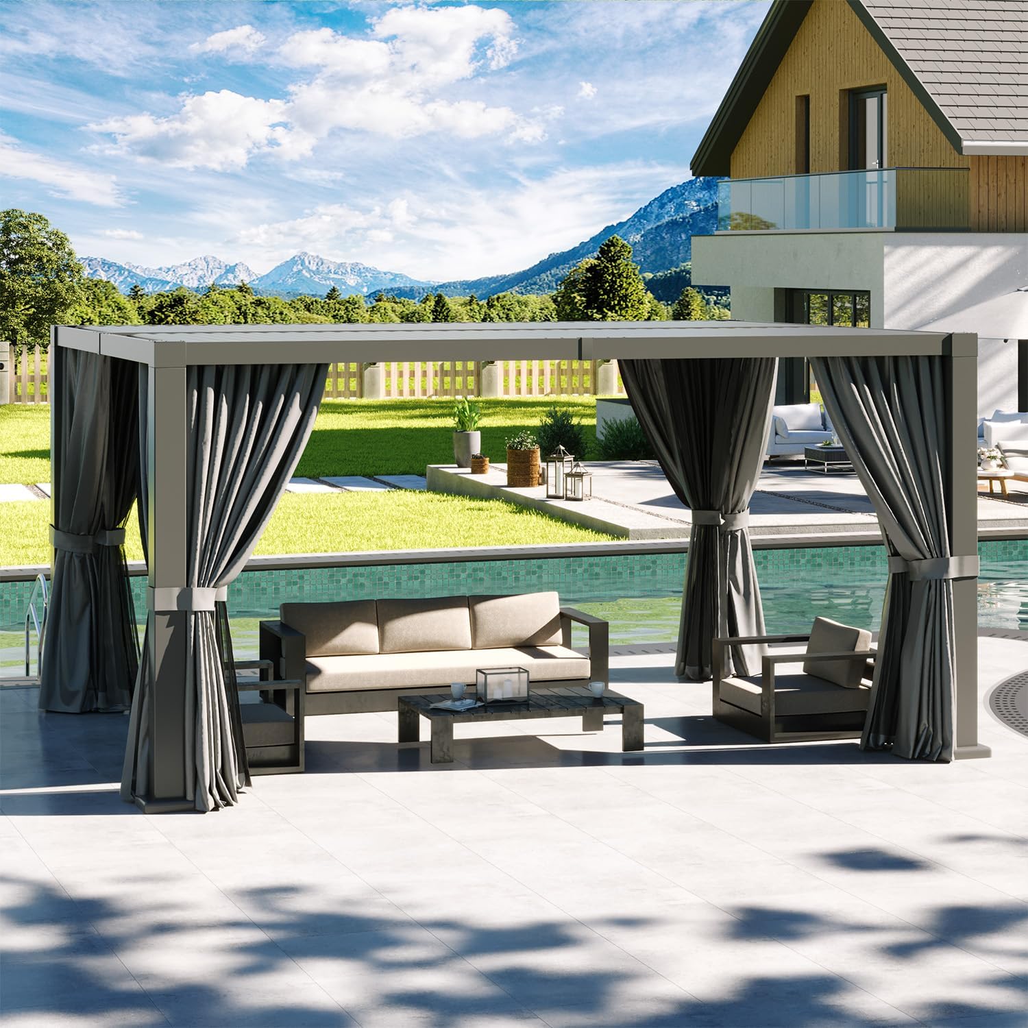 Image 1 of buy louvered aluminum pergola