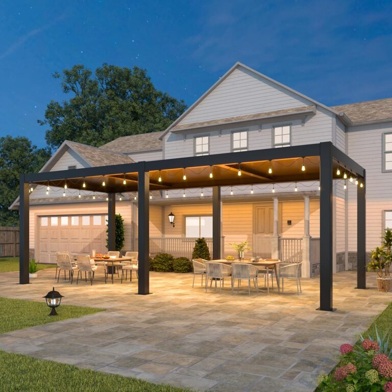 Image 1 of buy louvered pergola with lights