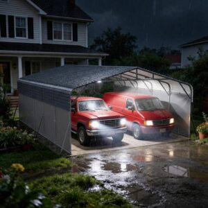 Image 1 of buy metal carport with led light