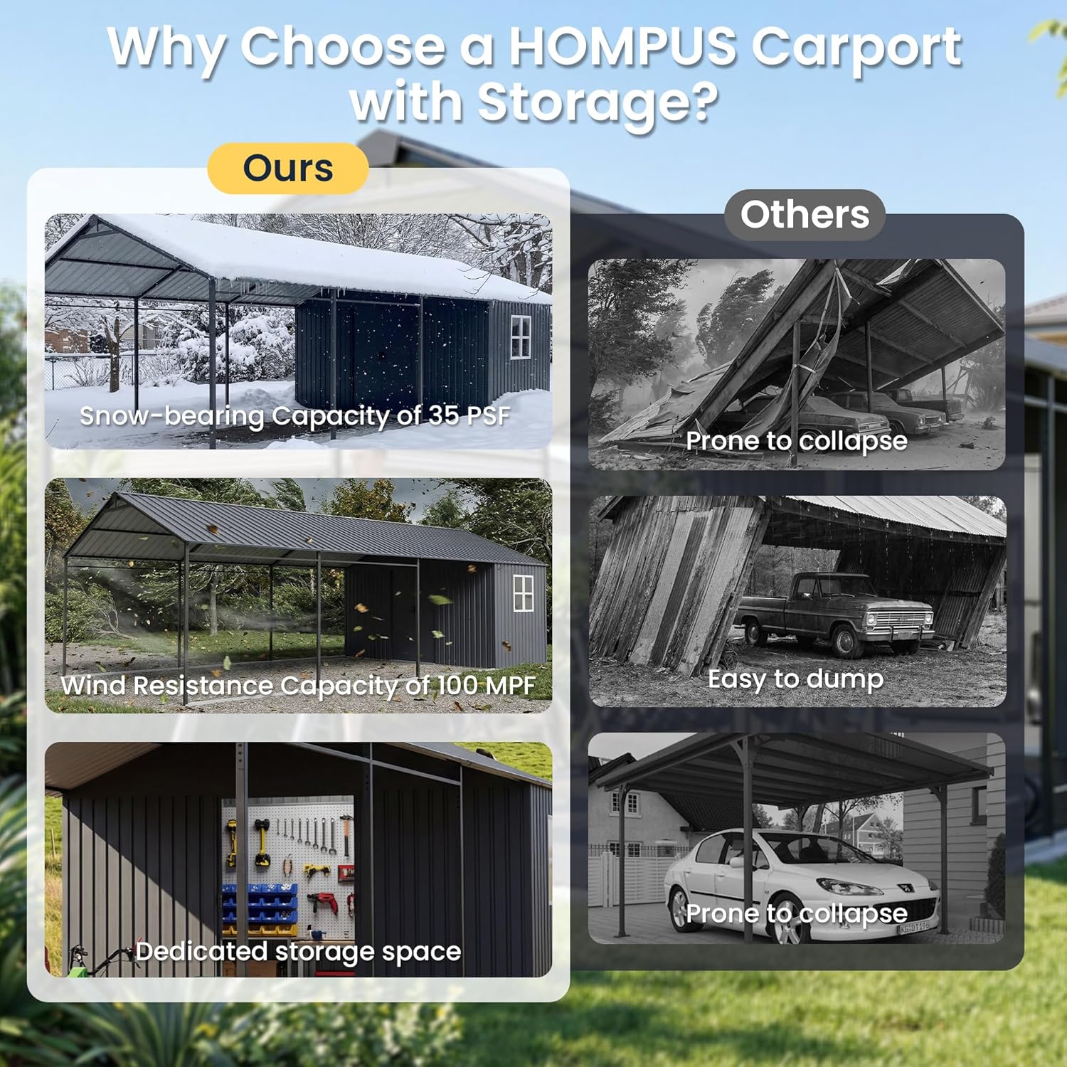 buy metal carport with storage shed,12x20 carport with storage shed,heavy duty galvanized steel carport,carport vs garage worth it,best carport for truck and boat,waterproof carport for garden tools unboxing and complete package contents