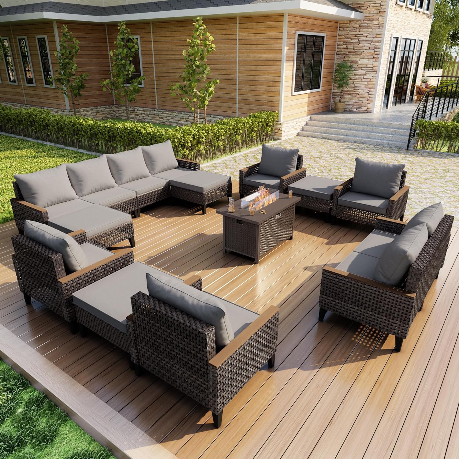 Image 1 of buy outdoor patio furniture set with fire pit