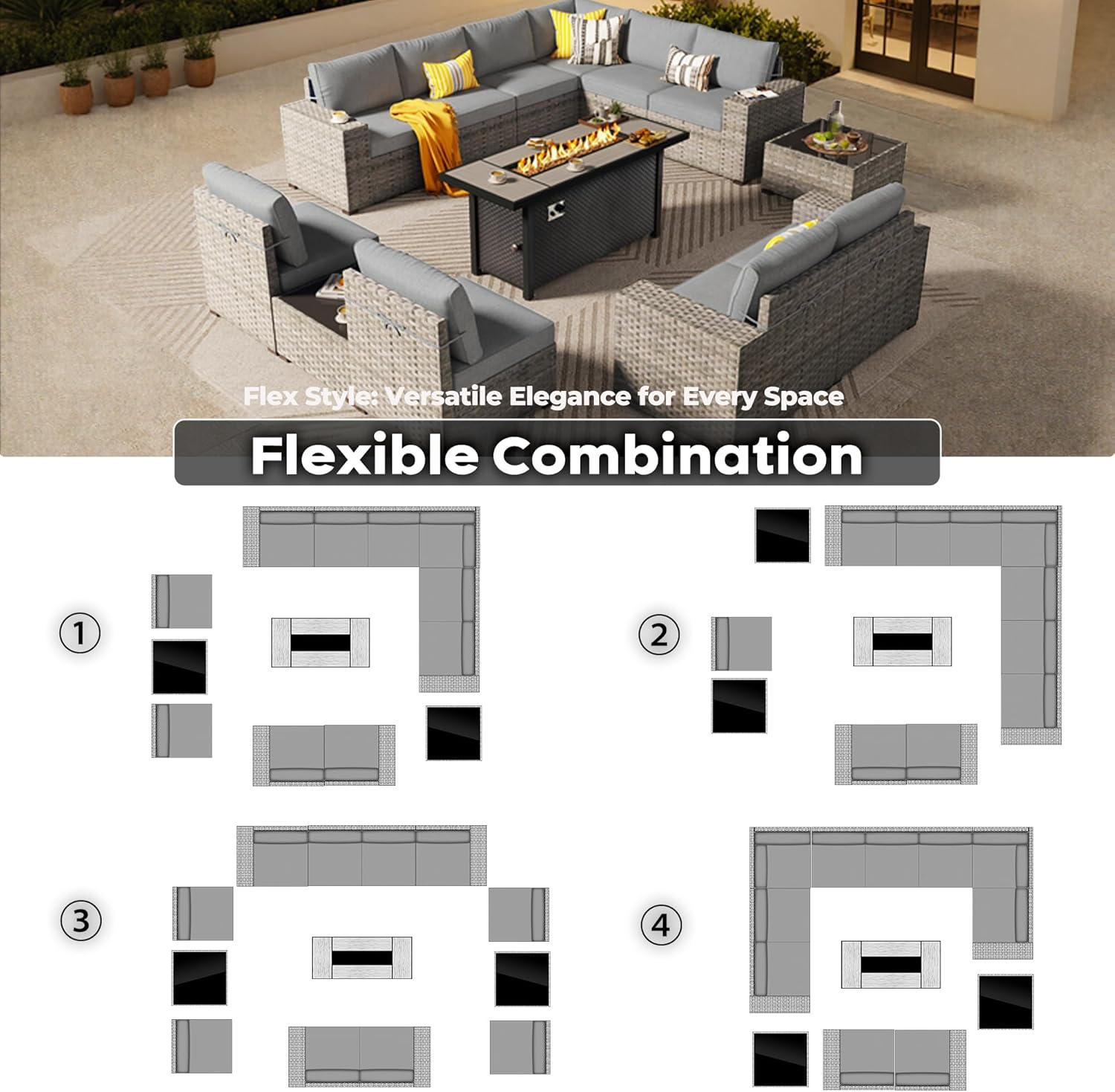 buy ovios 13 piece patio set,ovios outdoor sectional sofa review,ovios fire pit table set pros cons,is ovios patio furniture worth buying,best modular outdoor sofa for car,ovios vs other wicker conversation sets unboxing and complete package contents