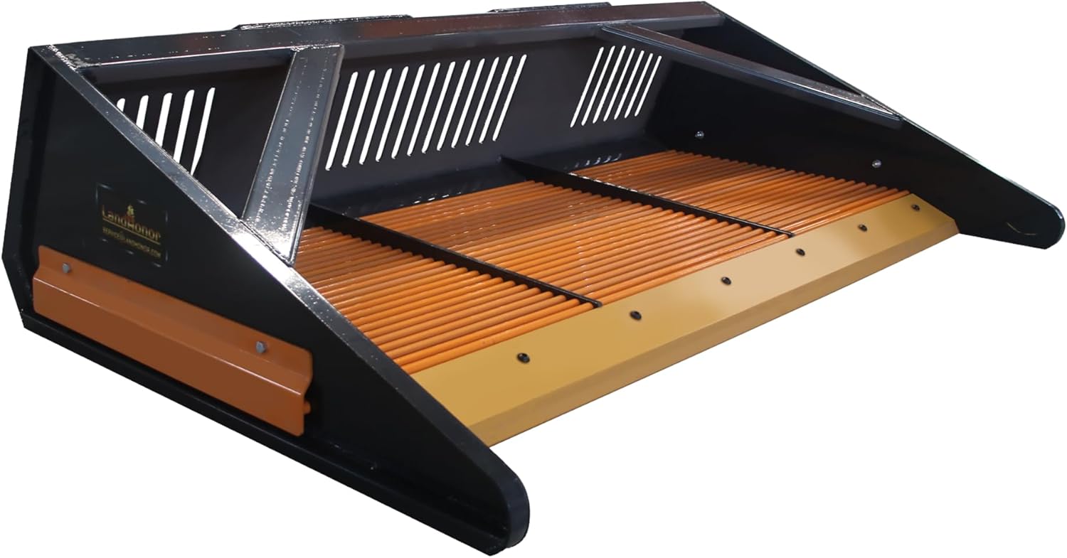 buy rock screening bucket for skid steer,best screening bucket for skid steer,rock bucket vs soil screener for tractor,adjustable rock screener bucket pros cons,rock screening bucket worth buying,screening bucket for skid steer comparison unboxing and complete package contents