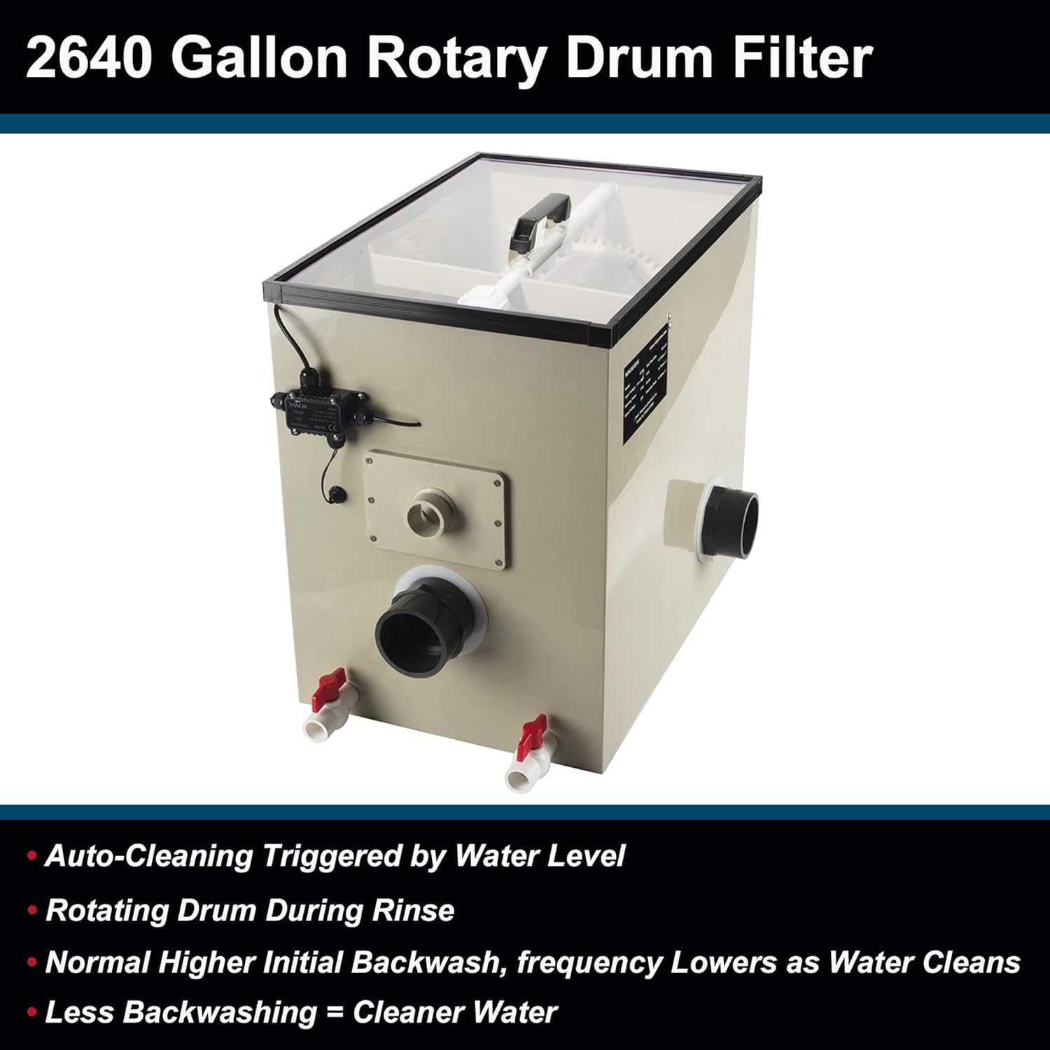 buy rotary drum pond filter,should I buy rotary drum filter,rotary drum filter vs pressurized,rotary drum pond filter pros cons,best pond filtration for koi,rotary drum filter worth buying unboxing and complete package contents