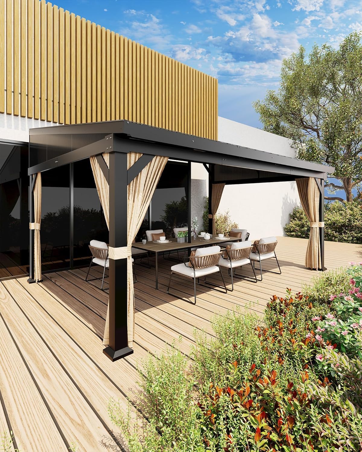 Image 1 of buy wall mounted lean to gazebo