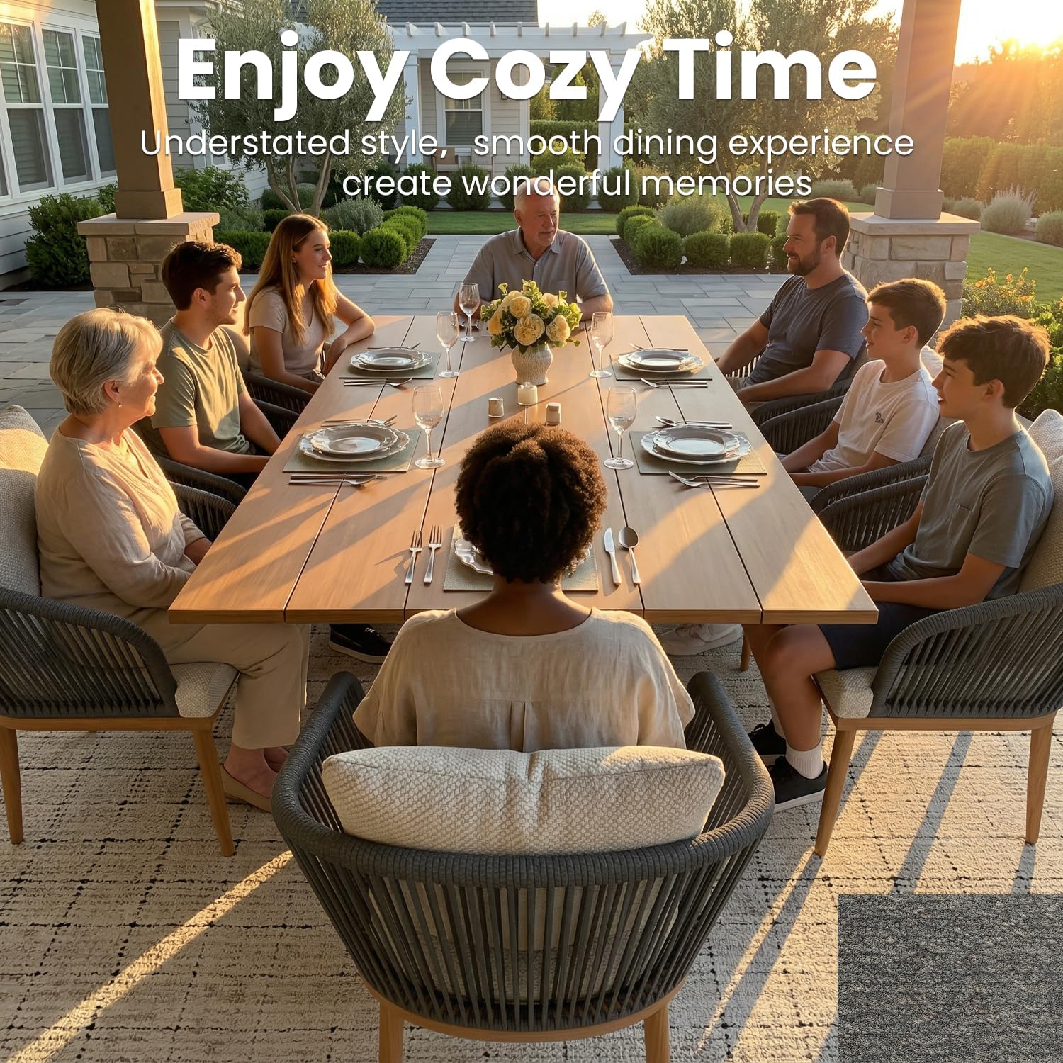 buy wicker patio dining set,best outdoor dining set for family,wicker dining set pros cons,Vakollia patio set quality,should I buy an aluminum wicker dining set,large outdoor dining table with chairs unboxing and complete package contents