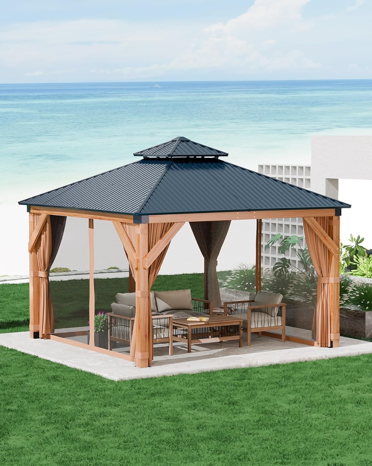 Image 1 of buy wood gazebo hardtop