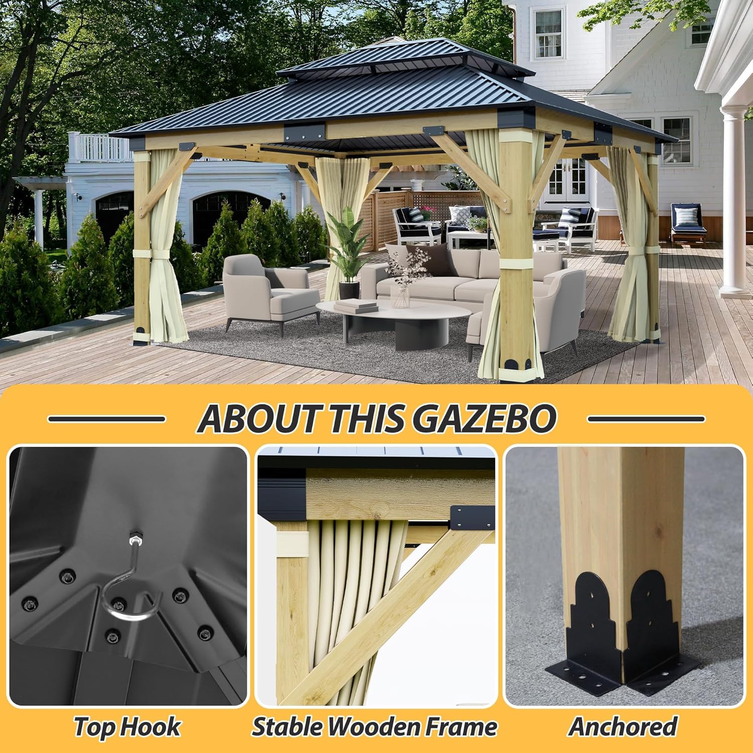 buy wooden gazebo with double roof,wooden gazebo pros cons,how to choose a wooden gazebo,best wood gazebo for patio,cedar gazebo worth buying,wooden gazebo vs metal gazebo performance testing and real-world results