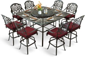 Image 1 of cast aluminum patio bar set worthy