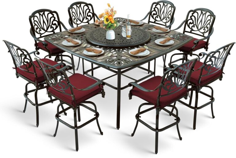 Image 1 of cast aluminum patio bar set worthy