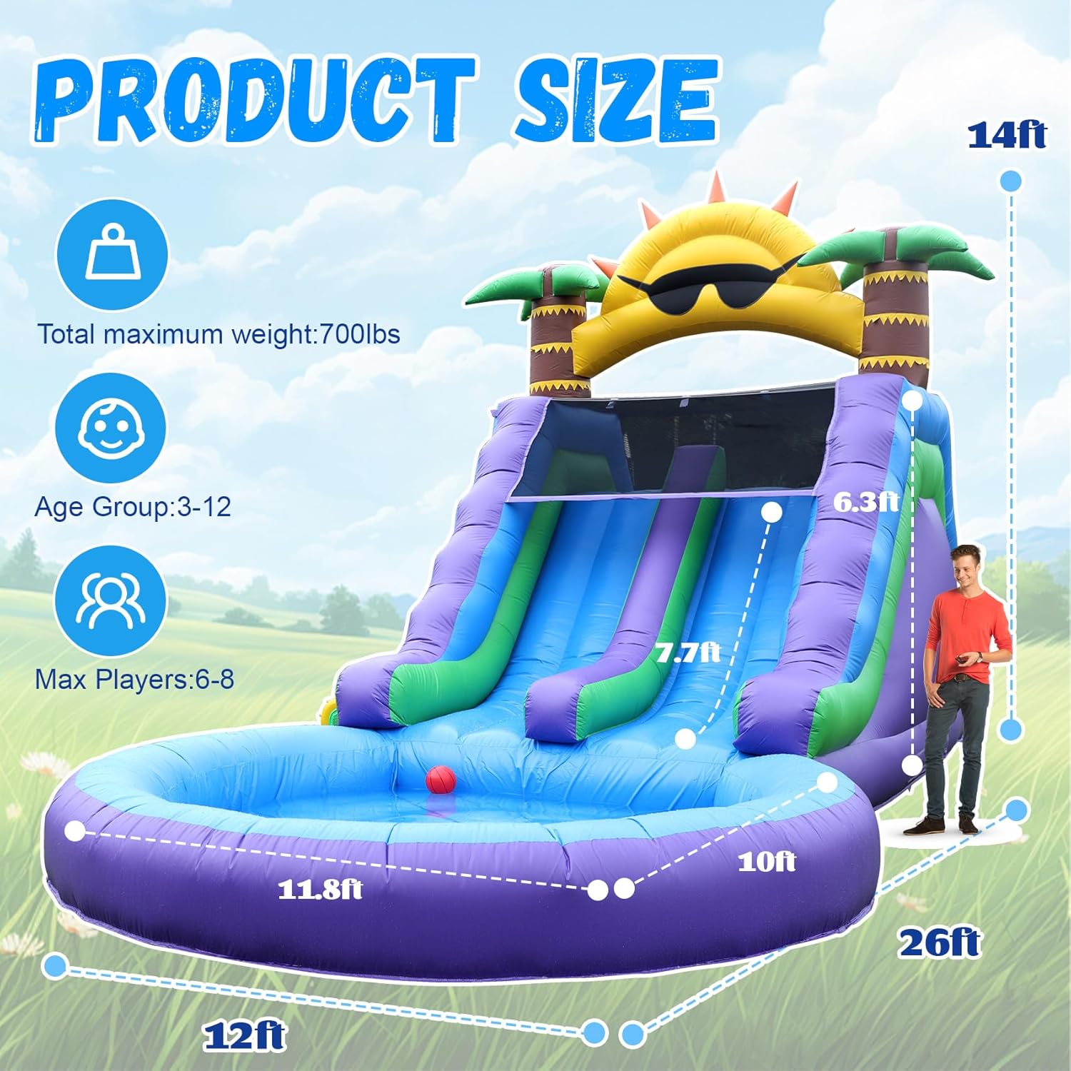 commercial grade inflatable water slides for adults,heavy duty PVC water slide worth buying,best inflatable water slide for backyard,dual water slide pros and cons,adult water slide for summer party,commercial inflatable slide vs others unboxing and complete package contents
