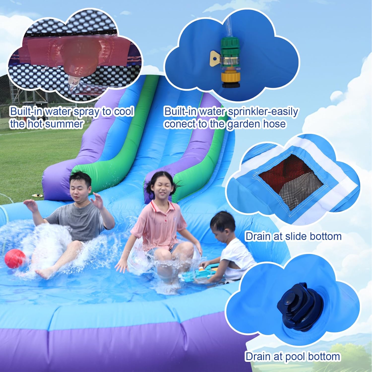 commercial grade inflatable water slides for adults,heavy duty PVC water slide worth buying,best inflatable water slide for backyard,dual water slide pros and cons,adult water slide for summer party,commercial inflatable slide vs others performance testing and real-world results