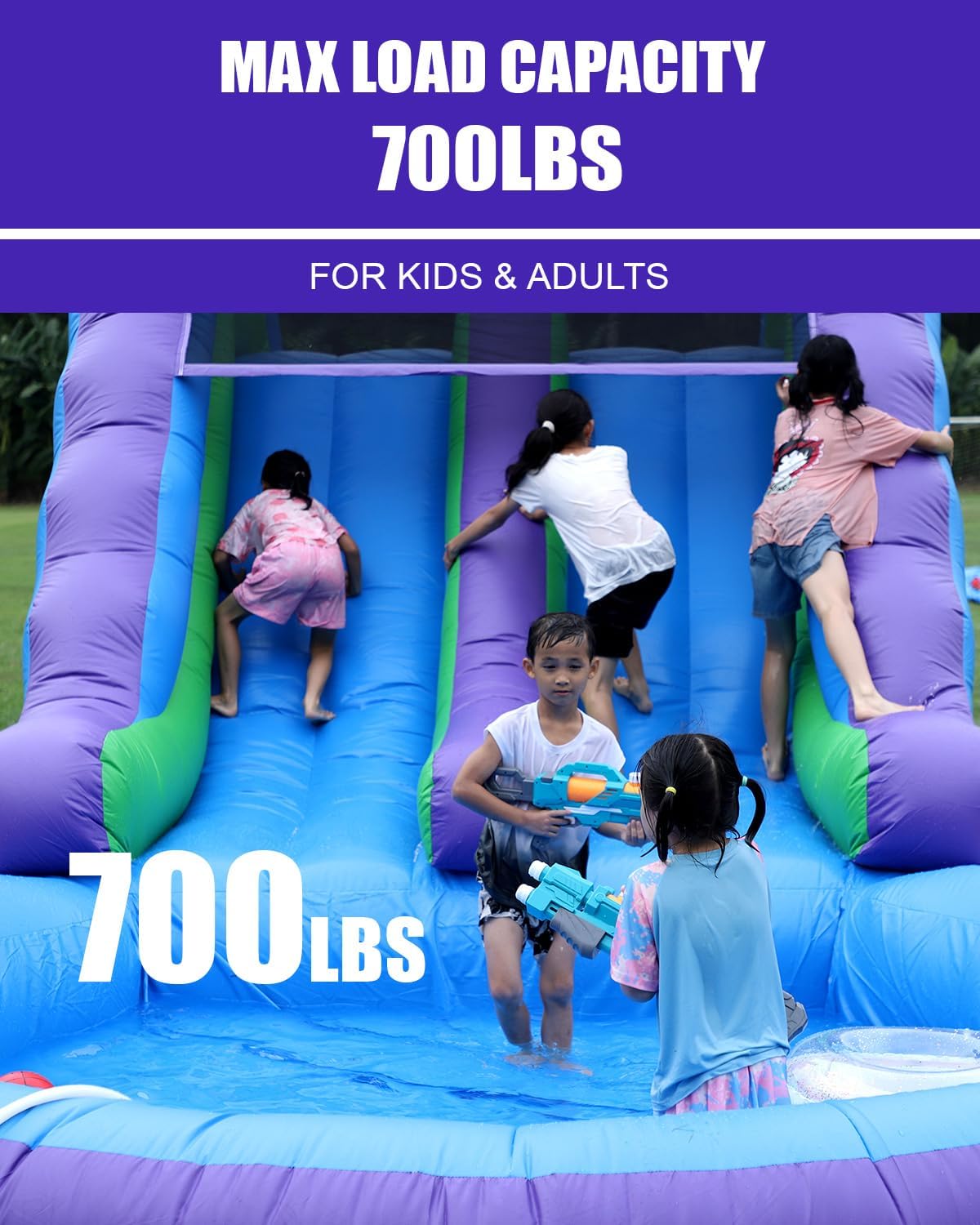 commercial grade water slide,inflatable water slide heavy duty,water slide for rental business,large water slide double lane,best inflatable water slide for summer party,WantZoo water slide pros cons performance testing and real-world results