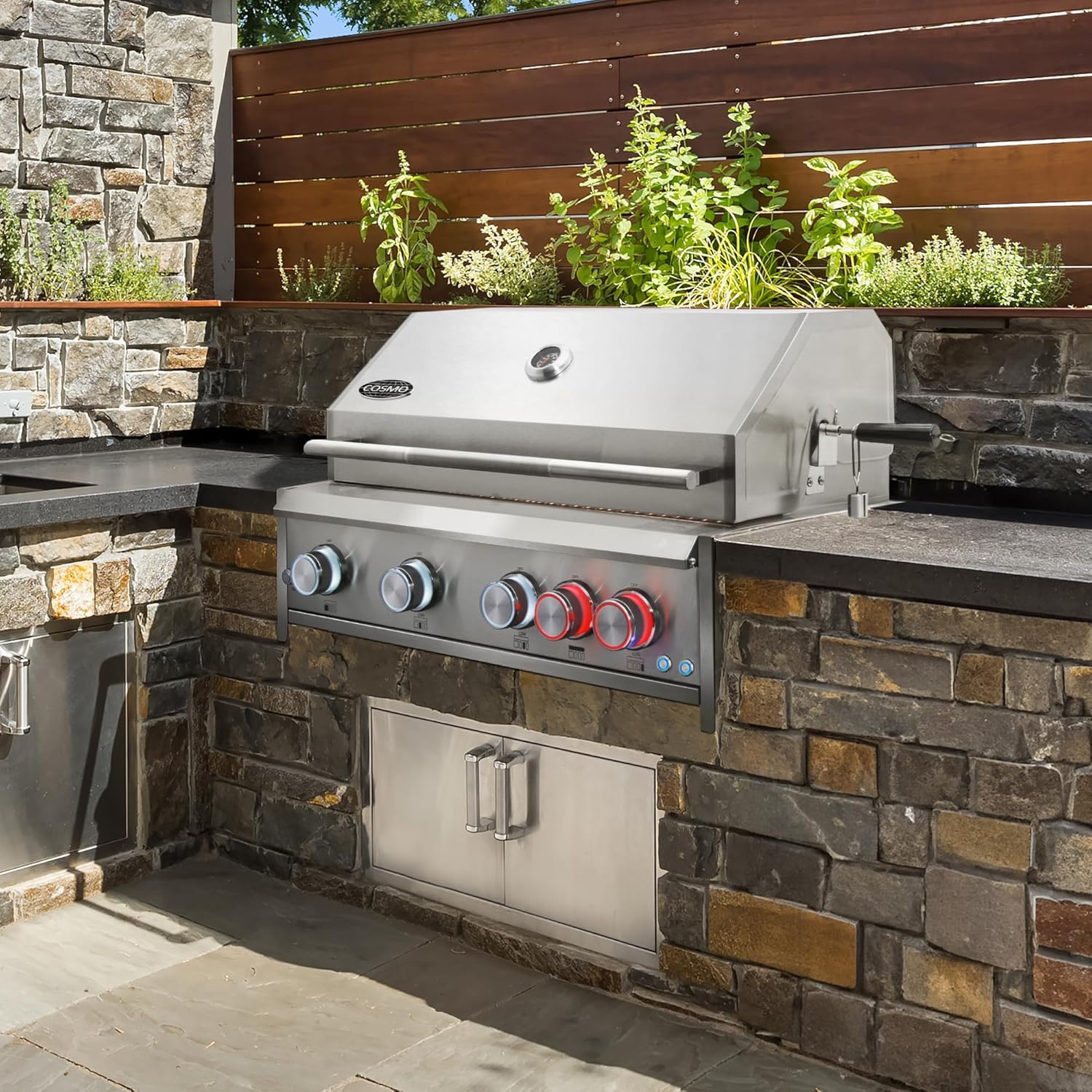 cosmo built-in gas grill,cosmo COS-BGGN325K worth it,best propane grill for outdoor kitchen,built-in grill with infrared rotisserie,cosmo gas grill pros cons,should I buy cosmo 4 burner grill unboxing and complete package contents