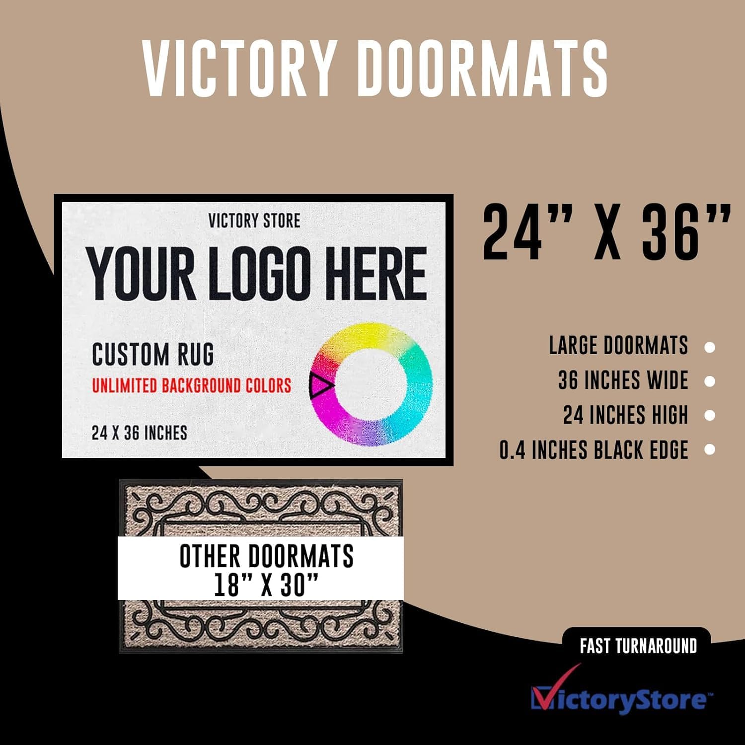 custom logo doormat 24x36,personalized doormat for home,best outdoor doormat for high traffic,custom doormat pros and cons,VictoryStore doormat worth it,buy custom full color doormat performance testing and real-world results