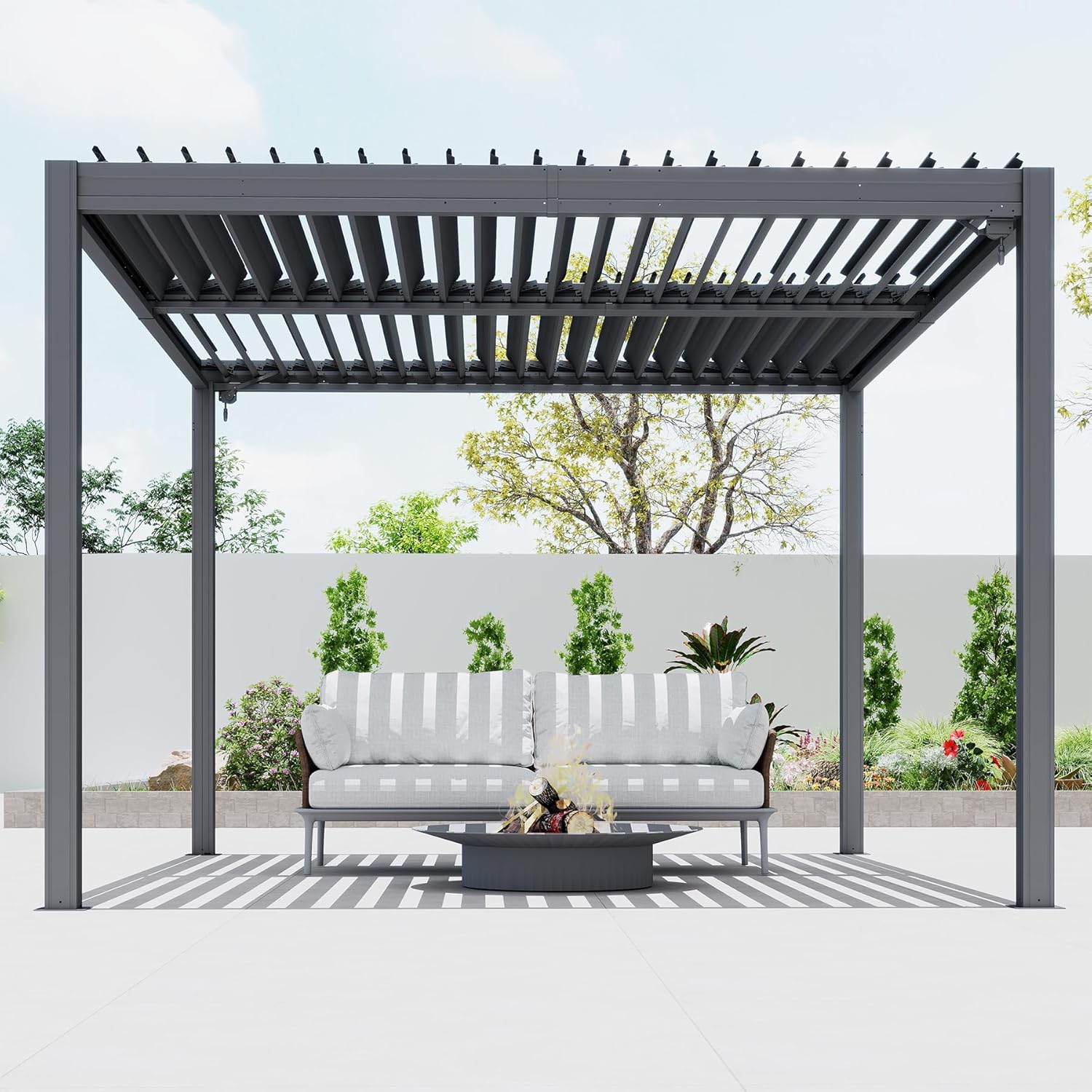 Image 1 of domi outdoor louvered pergola
