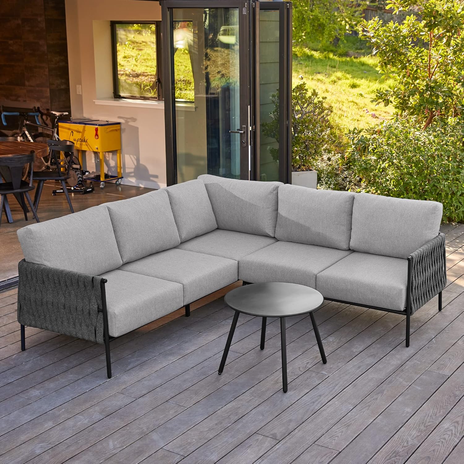 Image 1 of east oak corner sofa set