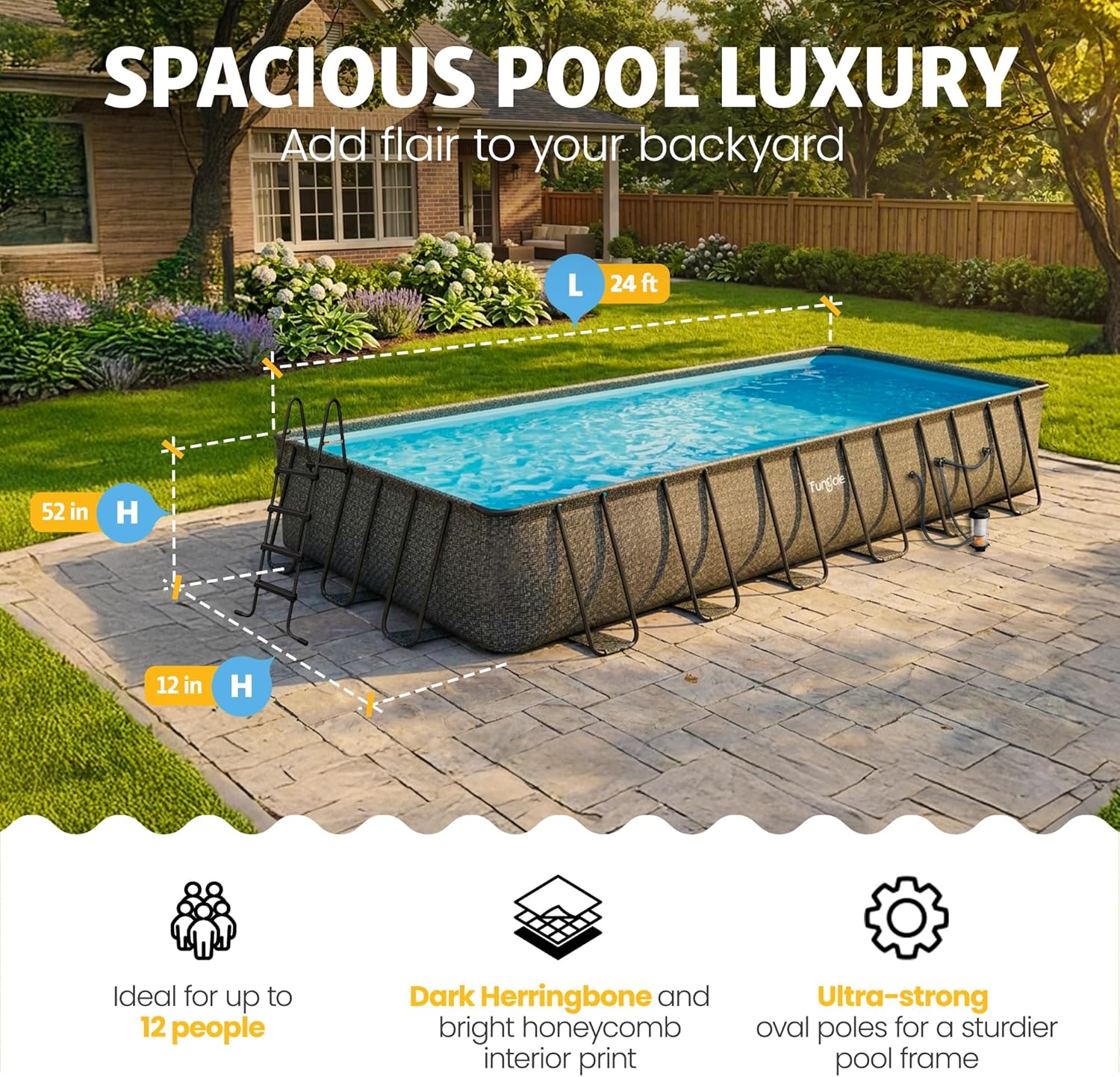 funsicle oasis pool worth it,funsicle oasis pool pros cons,above ground pool setup time,best rectangular above ground pool,funsicle pool durability,should you buy funsicle oasis unboxing and complete package contents