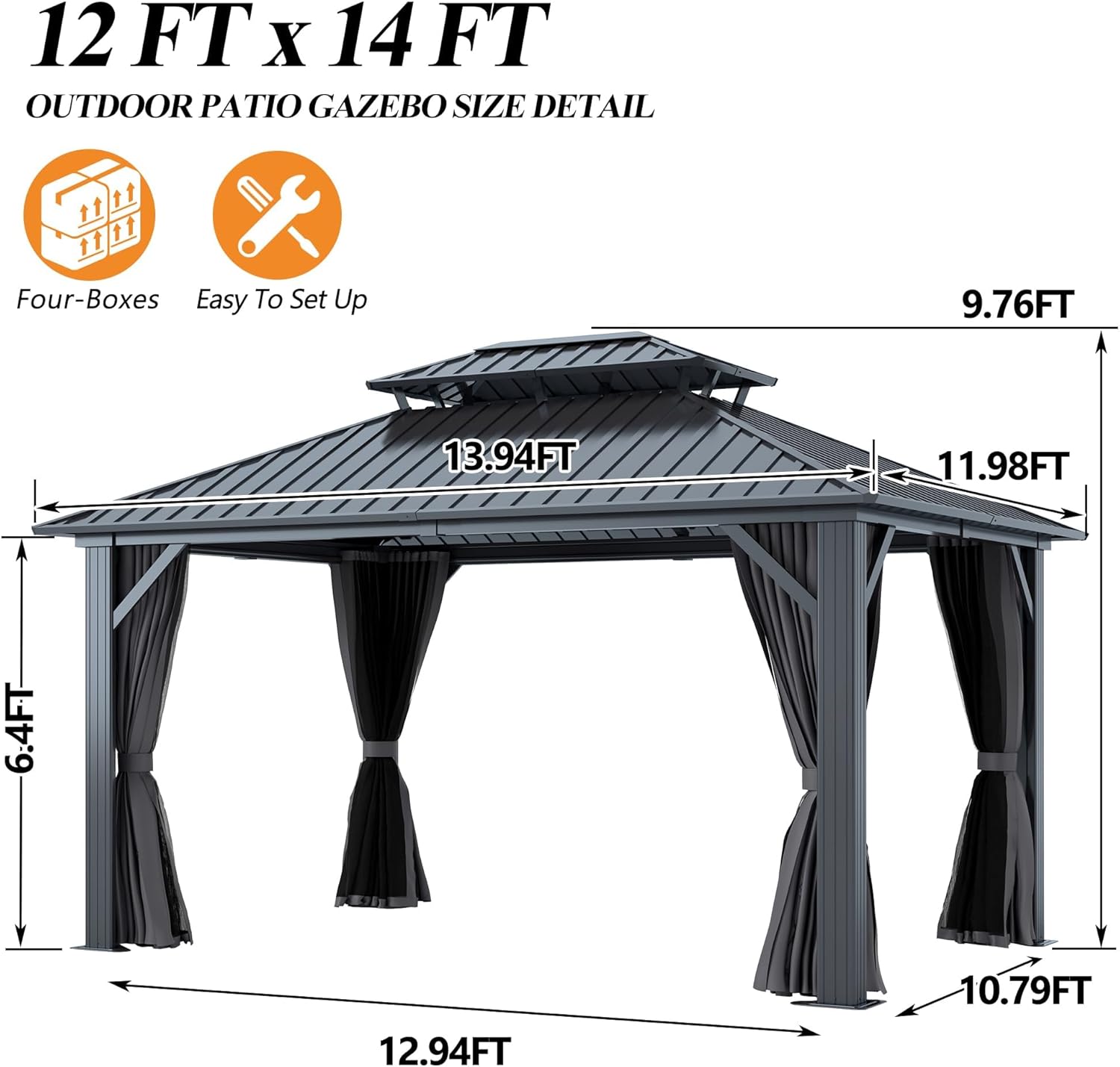 gartoo hardtop gazebo 12x14,hardtop gazebo vs soft top,is gartoo gazebo worth buying,best 12x14 gazebo for patio,gartoo gazebo pros cons,should I buy gartoo hardtop gazebo performance testing and real-world results