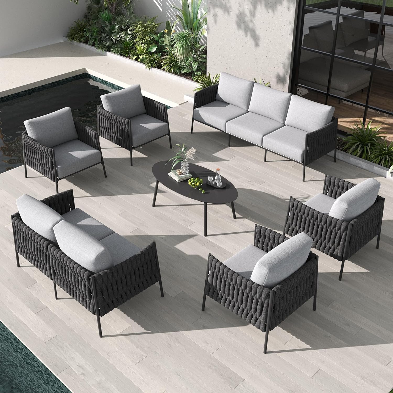 Image 1 of layinsun 7 piece outdoor furniture set