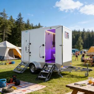 Image 1 of luxury portable toilet trailer worth buying