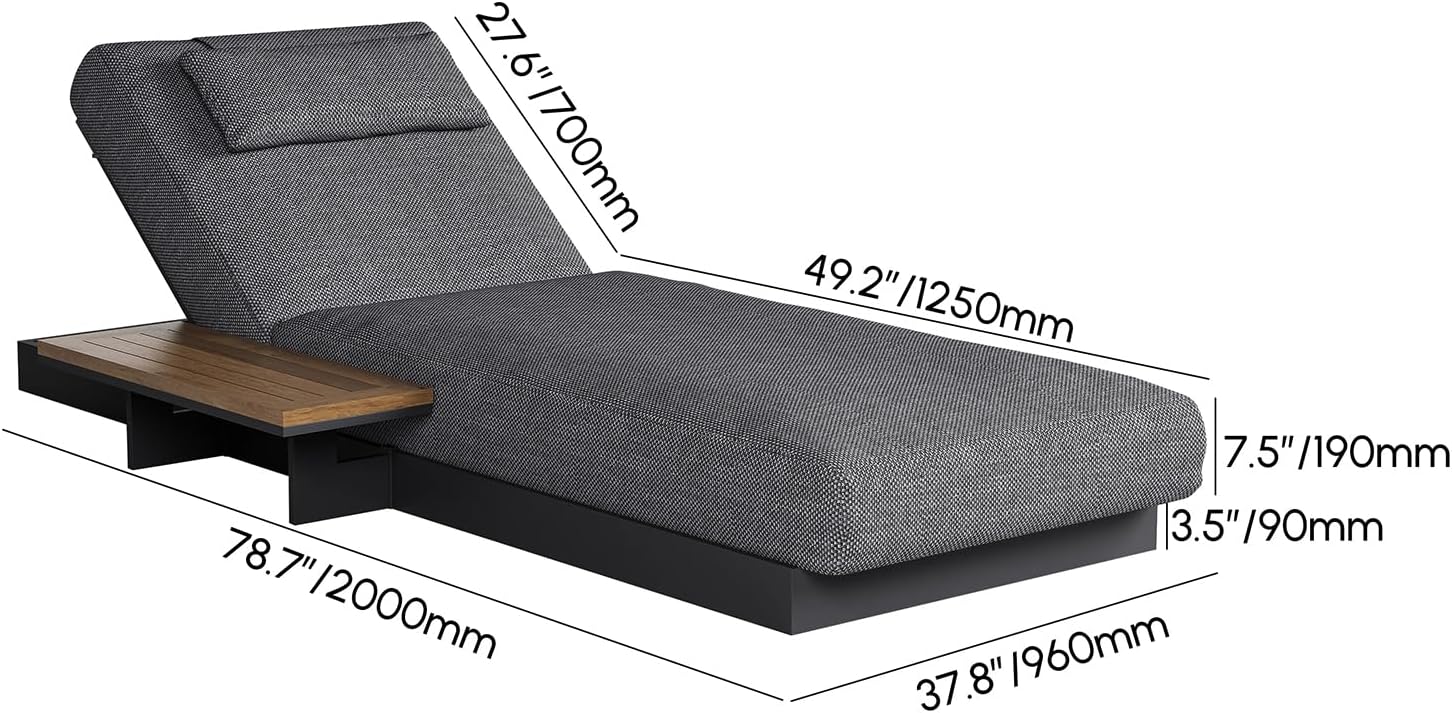 outdoor lounge chair with side table,adjustable backrest patio chair,best patio lounge chairs,homary outdoor lounge chair review,weather resistant chaise lounge,outdoor chair with built-in table unboxing and complete package contents