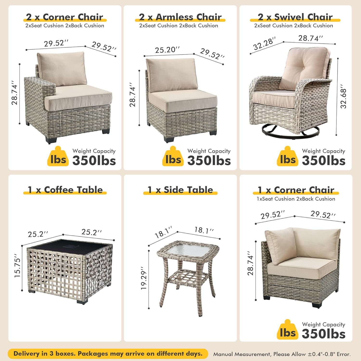 outdoor sectional with swivel rocker,is outdoor sectional with swivel rocker worth it,patio sectional vs modular sofa,all weather wicker couch pros cons,best outdoor conversation set for deck,swivel rocking chair sectional features unboxing and complete package contents