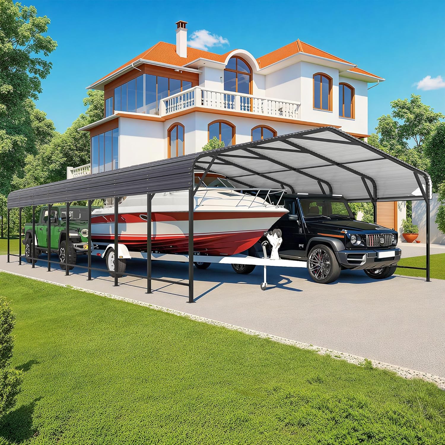 Image 1 of polar aurora 20x40 metal carport