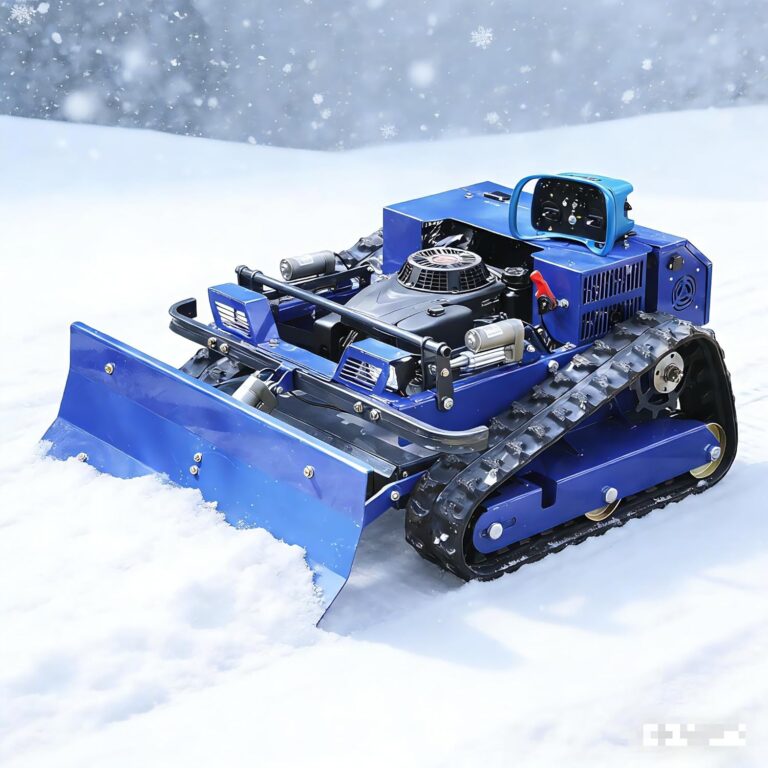Image 1 of remote control lawn mower snow plow