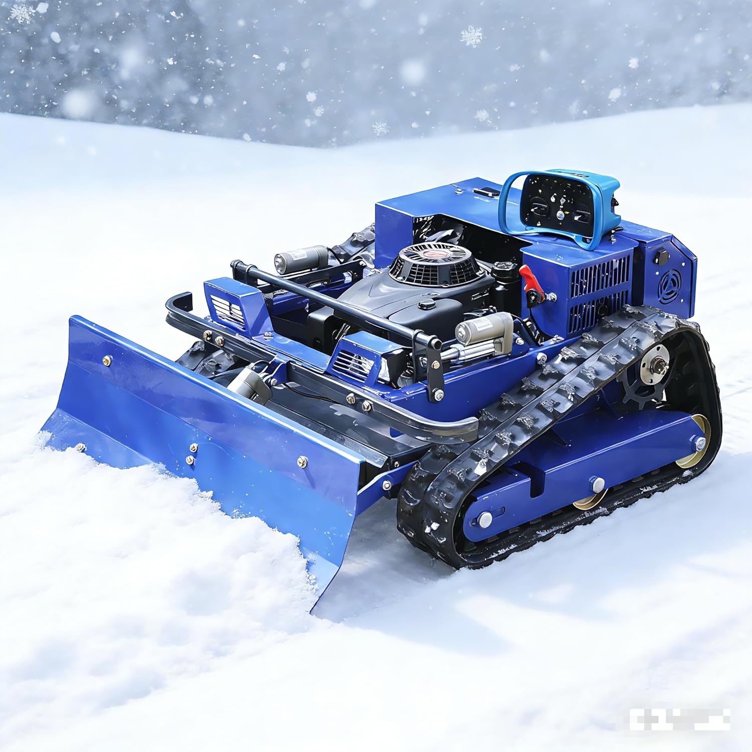 Image 1 of remote control lawn mower snow plow