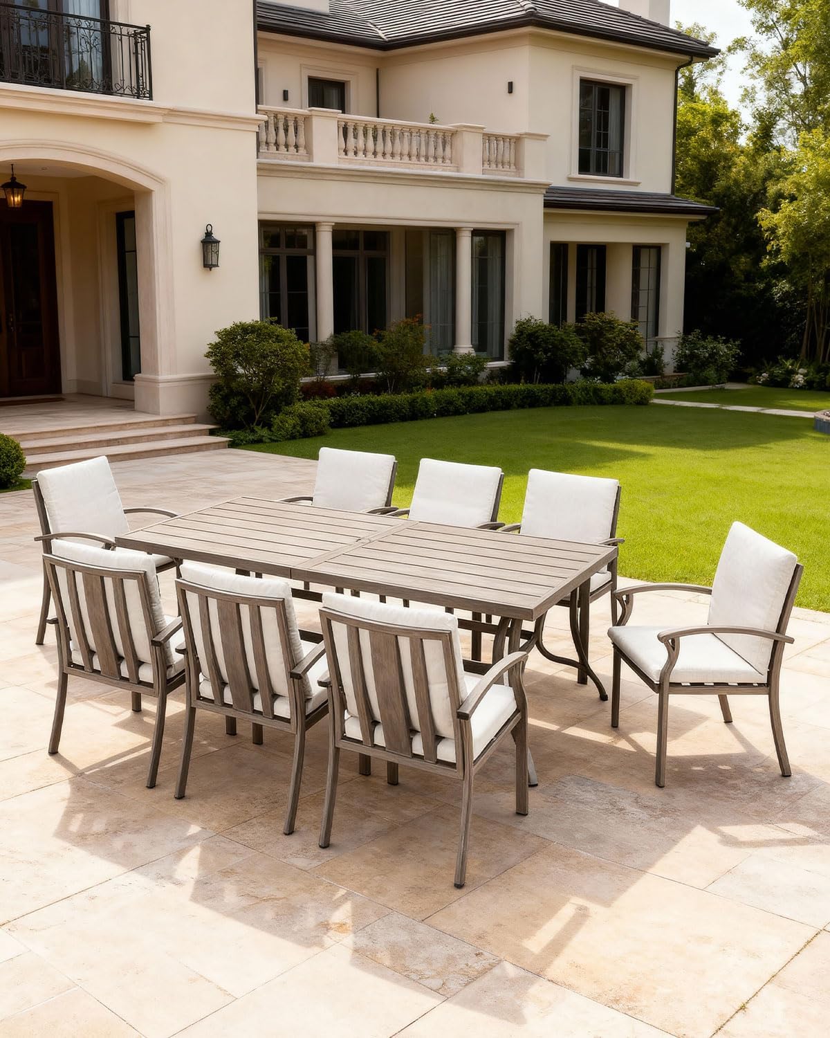 seehill outdoor dining set,seehill patio furniture quality,best 9 piece dining set for backyard,seehill outdoor set comfort,aluminum patio dining set pros cons,where to buy seehill dining set unboxing and complete package contents