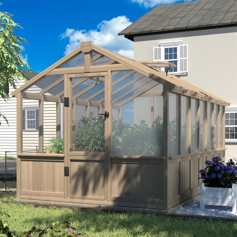 Image 1 of walk in wooden greenhouse