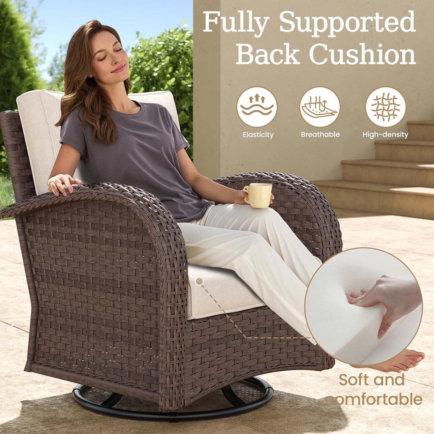 wicker patio furniture set with fire pit,best outdoor sofa set with fire table,Aeeiua 7 piece patio furniture pros cons,swivel rocker chairs for patio set,should I buy a fire pit conversation set,wicker furniture set with fire pit vs others unboxing and complete package contents