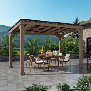 Image 1 of wood grill gazebo hardtop