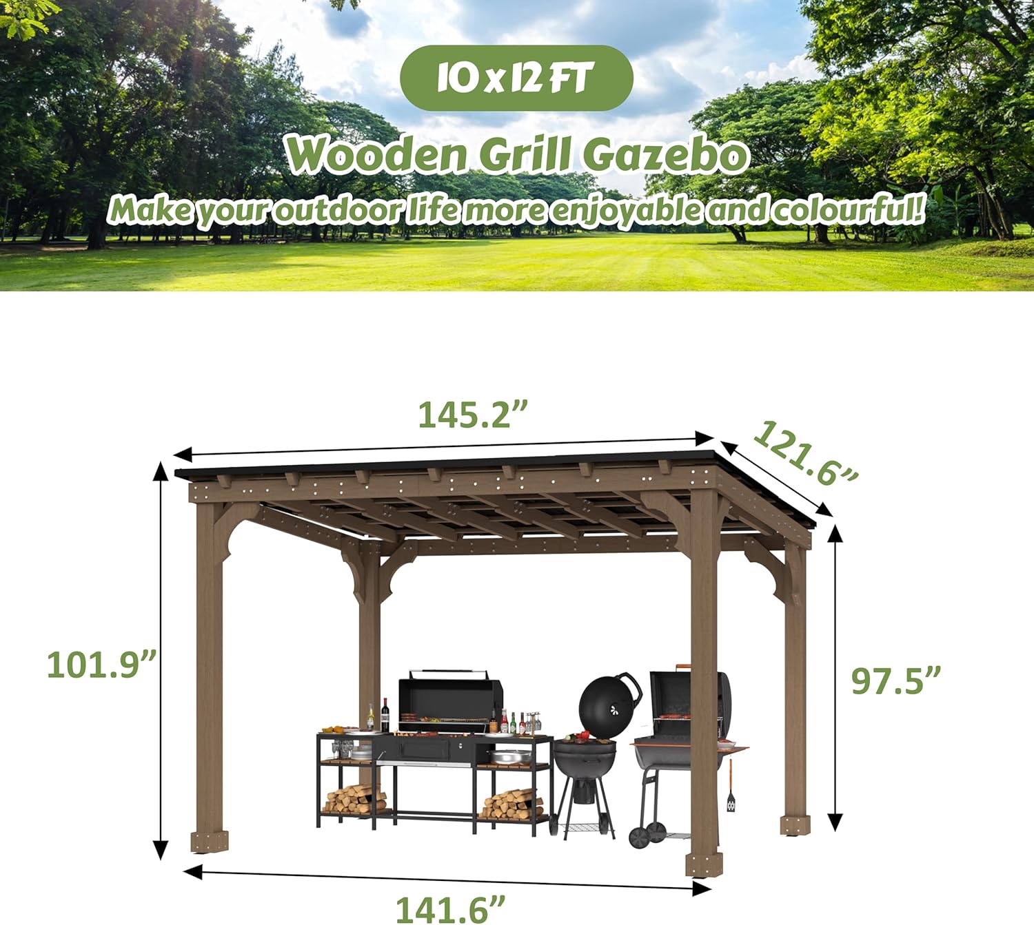 wood grill gazebo hardtop,should I buy wood grill gazebo,hardtop grill gazebo vs soft top,wood gazebo pros cons for bbq,best wood gazebo for outdoor cooking,wood grill gazebo worth buying unboxing and complete package contents