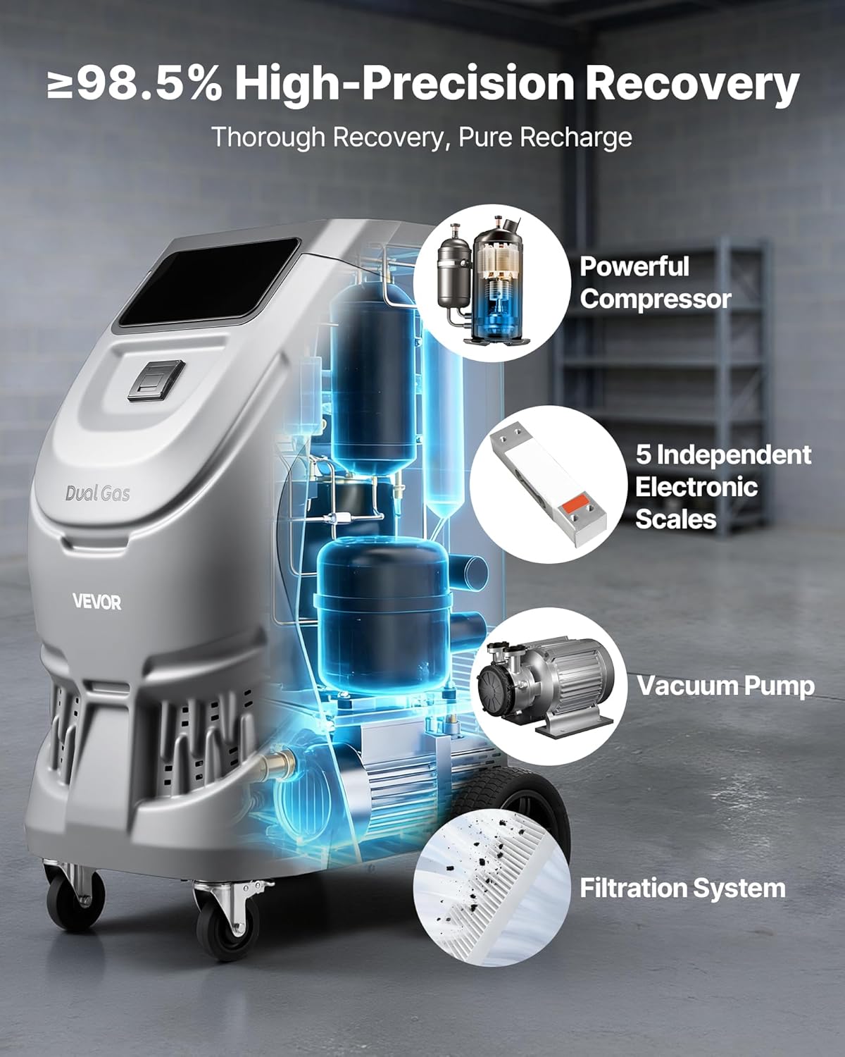 VEVOR refrigerant recovery machine review performance review and real-world results - VEVOR recovery machine review and rating image